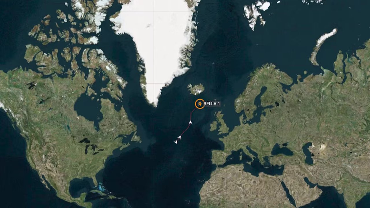 El petrolero vinculado a Venezuela cerca de Islandia 